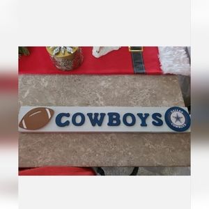 Dallas cowboys handmade wooden hanging sign